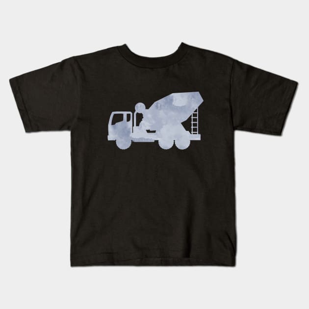 Concrete mixer Kids T-Shirt by TheJollyMarten